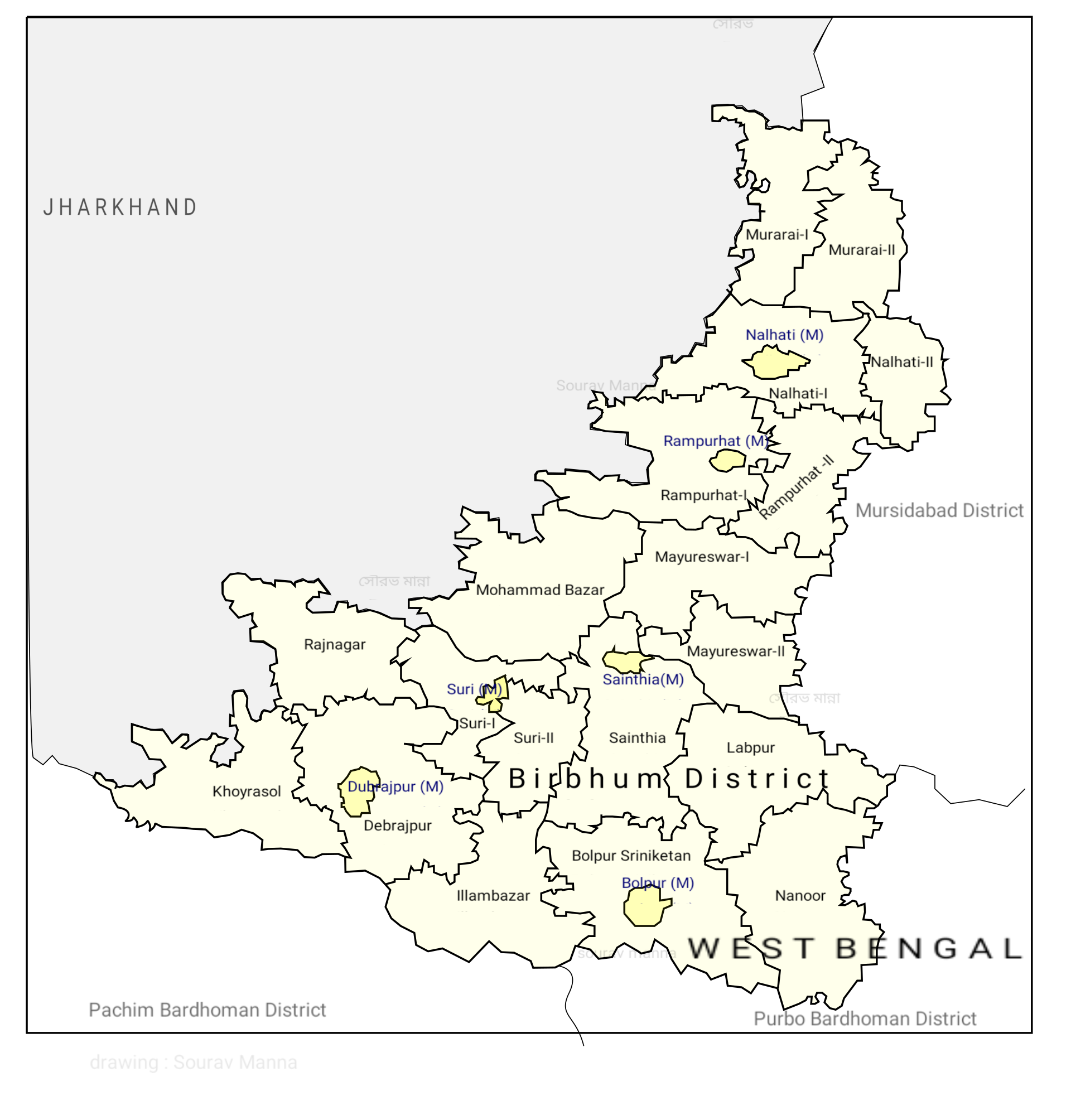 Birbhum district map